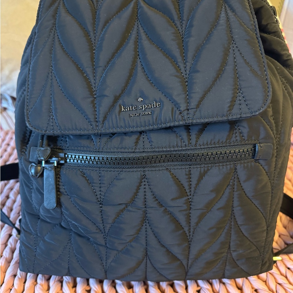 Kate Spade quilted backpack. Draw string closer